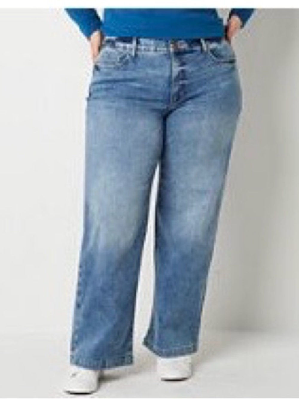 St. John's Bay Light Blue Wide-Leg Jeans